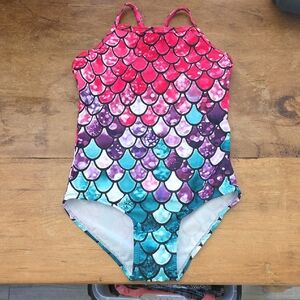 Honisen Mermaid Scale Kids Swimsuit NWT